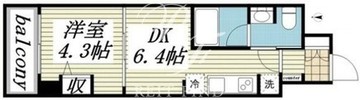 クリアル門前仲町2 203 間取り図