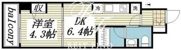 クリアル門前仲町2 202 間取り図