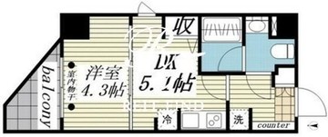 クリアル門前仲町2 504 間取り図