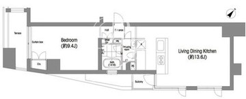コンフォリア南青山 504 間取り図