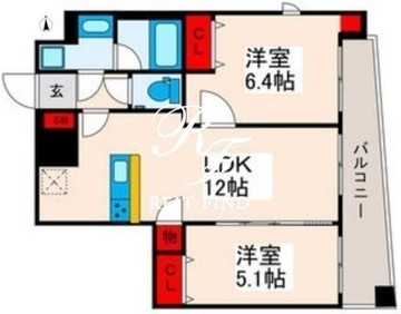 グランパセオ町屋 801 間取り図