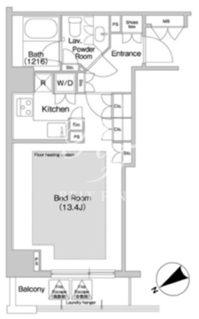 コンフォリア日本橋人形町イースト 607 間取り図