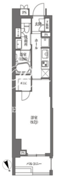 浜町アパートメンツ 1204 間取り図