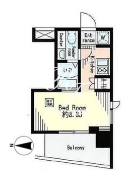 レジディア市谷薬王寺 401 間取り図