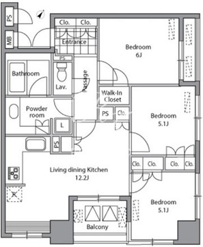 レジディア文京千石2 503 間取り図