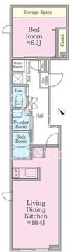 ライブフラット門前仲町 501 間取り図
