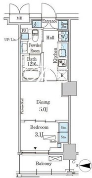 パークアクシス本所吾妻橋サウスレジデンス 514 間取り図