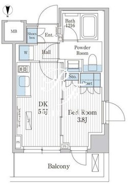 パークアクシス東陽町レジデンス 1407 間取り図