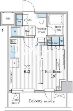 パークアクシス東陽町レジデンス 1409 間取り図