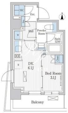 パークアクシス東陽町レジデンス 1401 間取り図