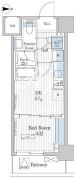 パークアクシス東陽町レジデンス 1223 間取り図