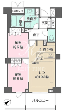 ザ・パークハウス早稲田 106 間取り図