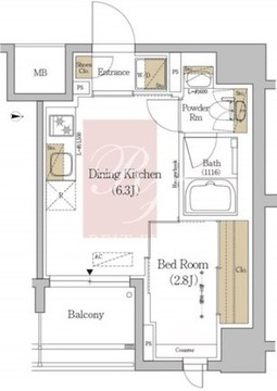 アーバネックス文京本郷 603 間取り図