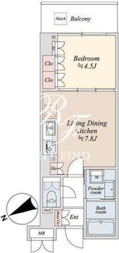 リバーパーク門前仲町 306 間取り図
