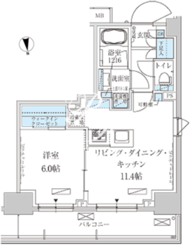 パークアクシス上野三丁目 1003 間取り図