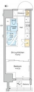 プラウドフラット浅草アベニュー 402 間取り図