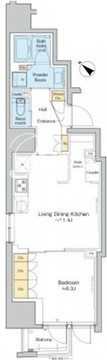プラウドフラット文京千駄木 101 間取り図