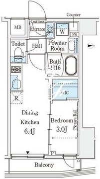 イプセ押上 403 間取り図