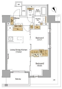 ザ・パークハビオ滝野川 908 間取り図