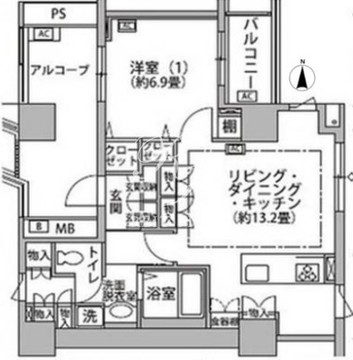 東雲キャナルコートCODAN 19-612 間取り図