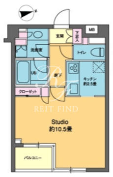 カスタリア高輪台2 205 間取り図