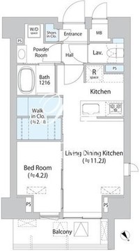 ミリアレジデンス浅草橋2 301 間取り図