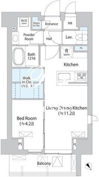 ミリアレジデンス浅草橋2 601 間取り図
