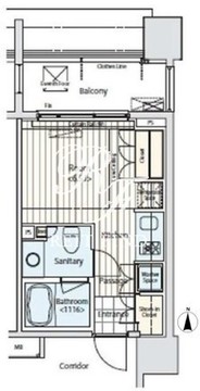 イプセ蒲田 409 間取り図