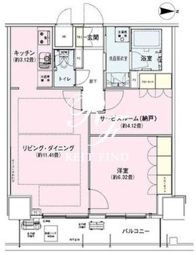 アンビエンテ駒込 611 間取り図
