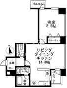 レジディアタワー麻布十番 2304 間取り図