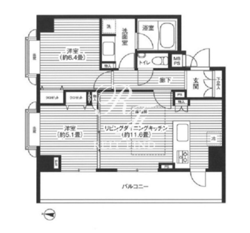 HF白金高輪レジデンス 805 間取り図