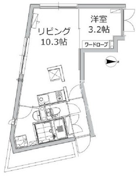 アレーロ江戸川橋 303 間取り図