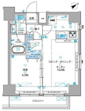 ジェノヴィア浅草3グリーンヴェール 701 間取り図