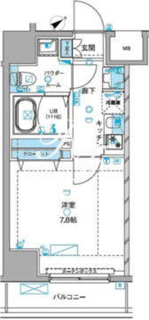 ジェノヴィア浅草3グリーンヴェール 804 間取り図