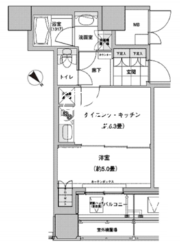 ウエストパークタワー池袋 1601 間取り図