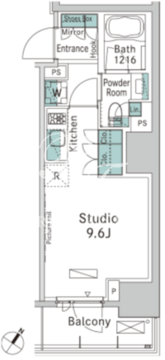 パークアクシス渋谷神山町 505 間取り図