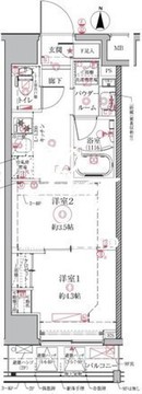 クレイシアIDZ祐天寺 602 間取り図
