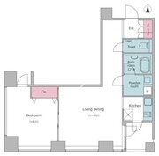 レジディアタワー麻布十番 1004 間取り図