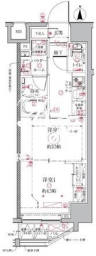 クレイシアIDZ祐天寺 401 間取り図