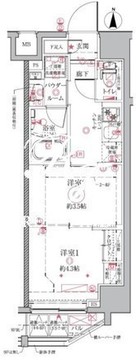 クレイシアIDZ祐天寺 501 間取り図