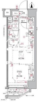 クレイシアIDZ祐天寺 801 間取り図