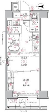 クレイシアIDZ祐天寺 208 間取り図