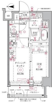 クレイシアIDZ祐天寺 204 間取り図