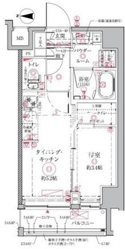 クレイシアIDZ祐天寺 404 間取り図