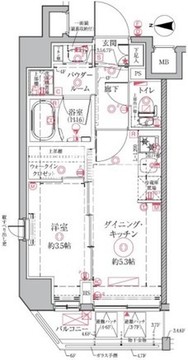 クレイシアIDZ祐天寺 305 間取り図