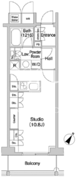 コンフォリア北参道 1108 間取り図
