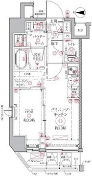 クレイシアIDZ祐天寺 705 間取り図