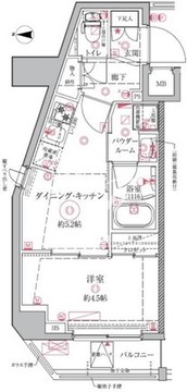 クレイシアIDZ祐天寺 805 間取り図