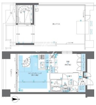 ズーム麻布十番 901 間取り図