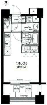 コンフォリア麻布十番 602 間取り図